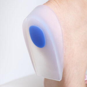 Almohadilla para talón en silicona punto azul